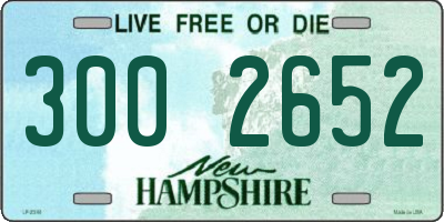 NH license plate 3002652