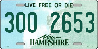 NH license plate 3002653
