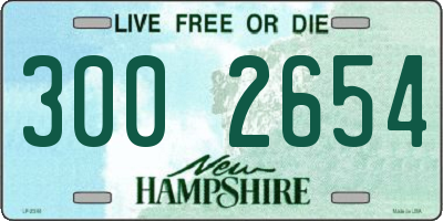 NH license plate 3002654