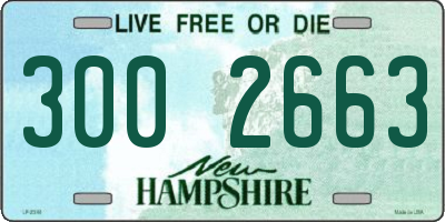 NH license plate 3002663