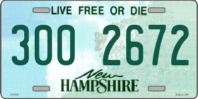 NH license plate 3002672