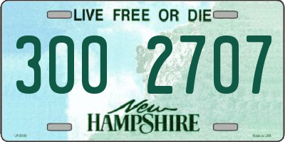NH license plate 3002707