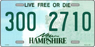 NH license plate 3002710