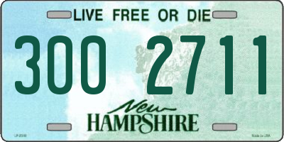 NH license plate 3002711