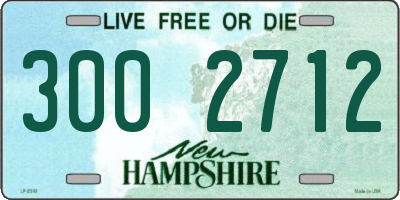 NH license plate 3002712
