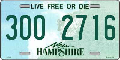 NH license plate 3002716