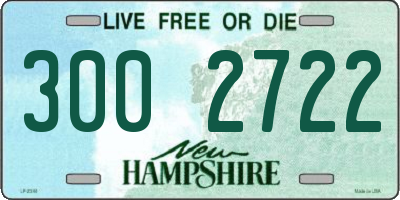 NH license plate 3002722