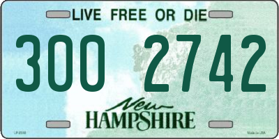 NH license plate 3002742