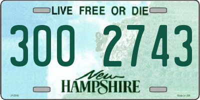 NH license plate 3002743