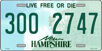NH license plate 3002747