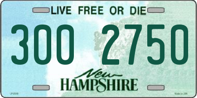 NH license plate 3002750