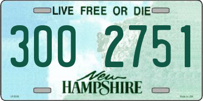 NH license plate 3002751