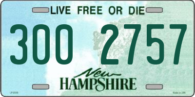 NH license plate 3002757