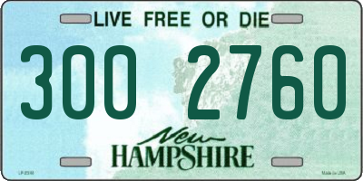 NH license plate 3002760