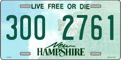 NH license plate 3002761