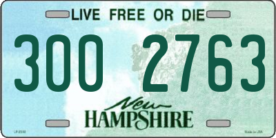 NH license plate 3002763