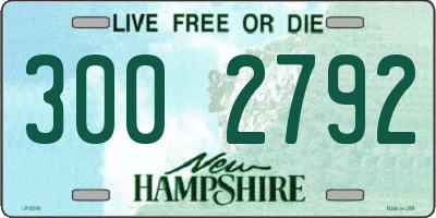 NH license plate 3002792
