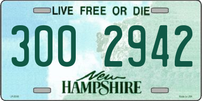 NH license plate 3002942