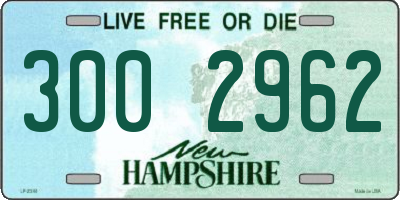 NH license plate 3002962