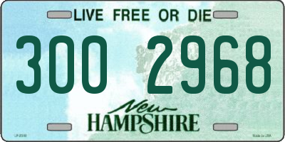 NH license plate 3002968