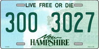 NH license plate 3003027