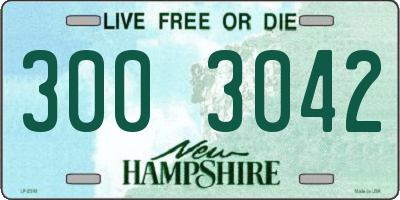 NH license plate 3003042