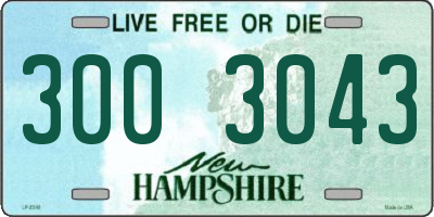 NH license plate 3003043