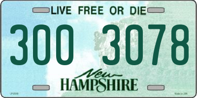 NH license plate 3003078