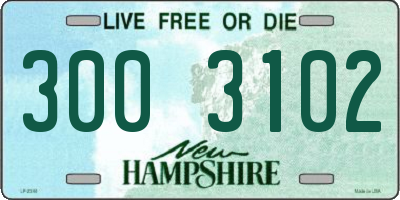 NH license plate 3003102