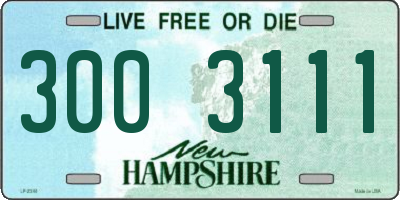 NH license plate 3003111