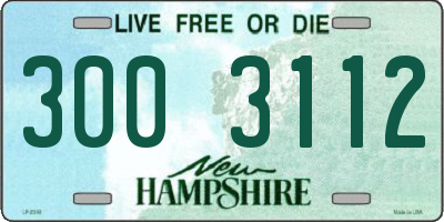 NH license plate 3003112