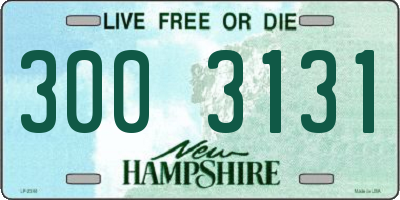 NH license plate 3003131