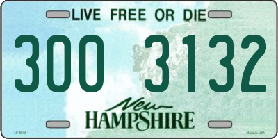 NH license plate 3003132
