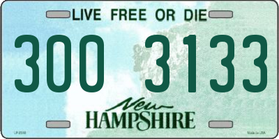 NH license plate 3003133
