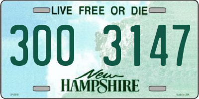 NH license plate 3003147