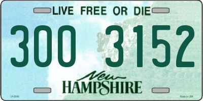 NH license plate 3003152