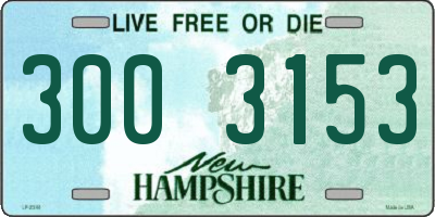 NH license plate 3003153