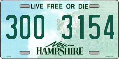 NH license plate 3003154