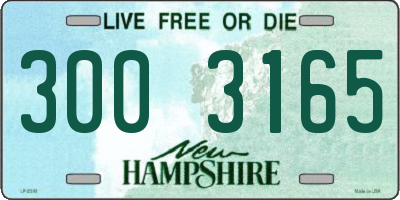 NH license plate 3003165