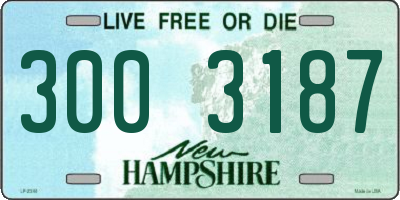 NH license plate 3003187