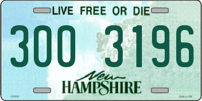 NH license plate 3003196