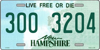 NH license plate 3003204