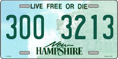 NH license plate 3003213