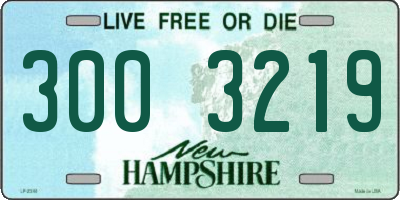NH license plate 3003219