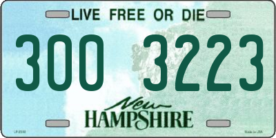 NH license plate 3003223