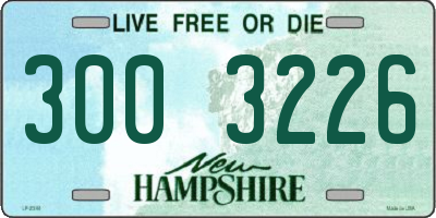 NH license plate 3003226