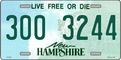 NH license plate 3003244