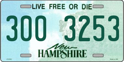 NH license plate 3003253