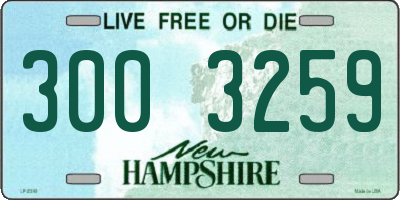 NH license plate 3003259