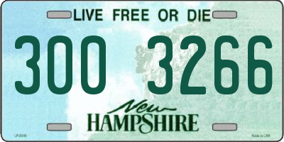 NH license plate 3003266